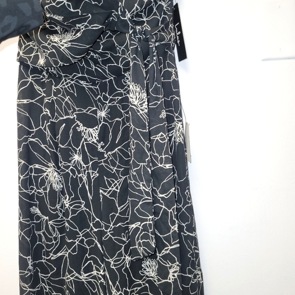 Lulu's Dancing in the Dark Black and White Print Strapless Jumpsuit Size S - Picture 7 of 16